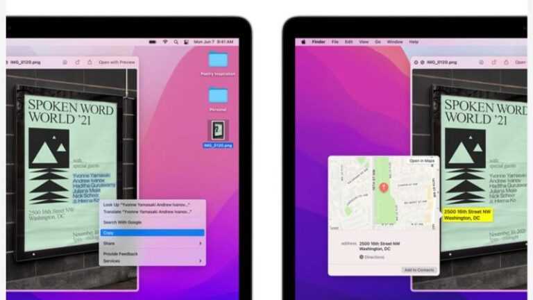 Monterey OCR Özelliği ‘Canlı Metin’ Sonunda Intel Mac’lere Geliyor
