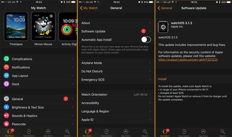 Apple Watch'ta watchOS nasıl güncellenir: Watch uygulaması