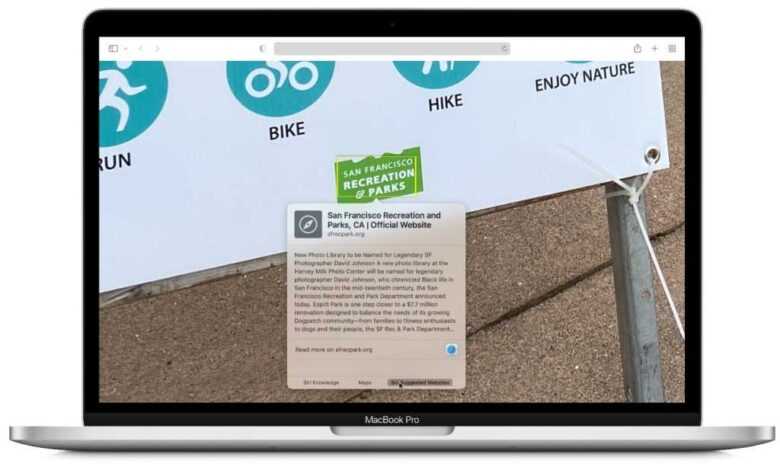 macOS Monterey: Canlı Metin ve Görsel Arama nasıl kullanılır? 11 macos monterey live text