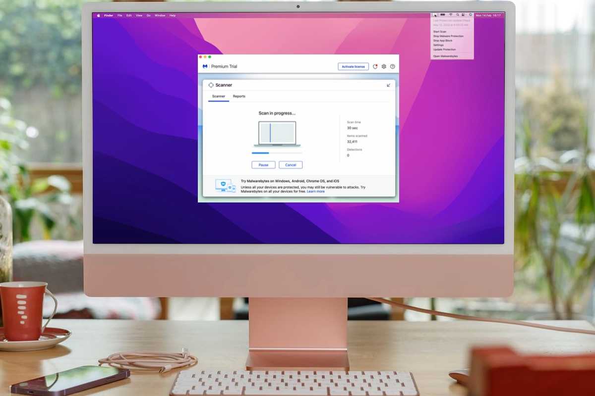 Ürün Şeması 1 Mac'ler için Malwarebytes Premium antivirüs yazılımı ürün şeması